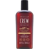 American Crew - 3 In 1 Energizing Ginger + Tea - Shampoo - 450ml - Gerecycled Plastic