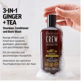 American Crew - 3 In 1 Energizing Ginger + Tea - Shampoo - 450ml - Gerecycled Plastic