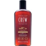 American Crew - 3 In 1 Energizing Ginger + Tea - Shampoo - 450ml - Gerecycled Plastic