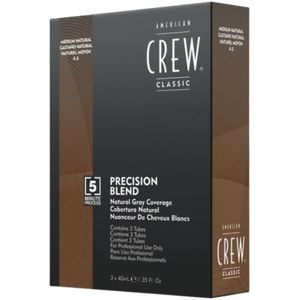 American Crew Classic Precision Blend Haarkleuring voor Grijs Haar Tint 4-5 Medium Natural 3x40 ml