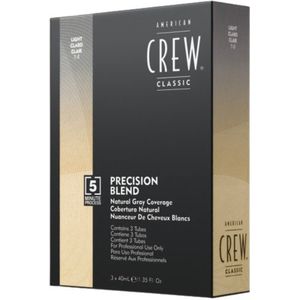 American Crew Classic Precision Blend Haarkleuring voor Grijs Haar Tint 7-8 Light 3x40 ml