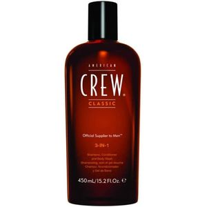 American Crew Hair & Body 3-IN-1 Shampoo, Conditioner en Douchegel 3in1  450 ml