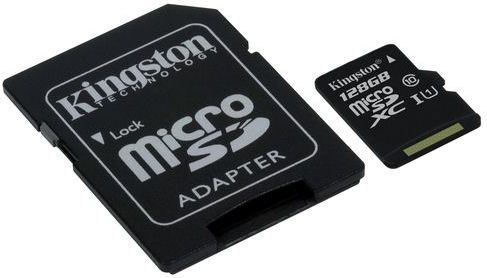 Kingston MicroSD Kaart - 128GB - Inclusief SD Adapter
