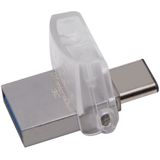 Kingston DataTraveler microDuo 3C (128 GB, USB A, USB C, USB 3.1), USB-stick, Zilver