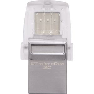 Kingston DataTraveler microDuo 3C (128 GB, USB A, USB C, USB 3.1), USB-stick, Zilver
