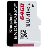 Kingston MicroSDXC Endurance 64GB - Wit/Zwart