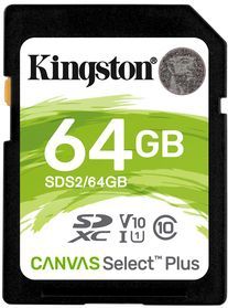 Kingston Canvas Select Plus 64 GB - Flashgeheugenkaart - V10 UHS-I U1