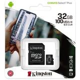 Kingston MicroSDHC Geheugenkaart - 32GB - Class 10 - Inclusief Adapter