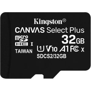 Kingston Canvas Select Plus microSDXC 32GB - Micro SD-kaart Zwart