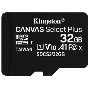 Kingston MicroSDHC Geheugenkaart - 32GB - Class 10 - Inclusief Adapter