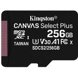 Kingston 256GB microSDHC Canvas Select Plus 100R A1 Single Pack met Adapter