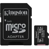 Kingston 512GB microSDHC Canvas Select Plus 100R A1 C10 Single Pack met Adapter