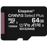 Kingston 64GB MicroSDHC Canvas Select Plus - Klasse 10 - 100MB/s
