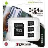 Kingston Micro SD Geheugenkaart - Canvas Select Plus - 64GB - SD-Adapter