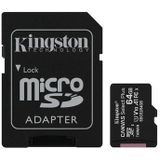 Kingston Micro SD Geheugenkaart - Canvas Select Plus - 64GB - SD-Adapter