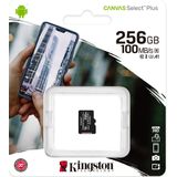 Kingston 256GB microSDXC geheugenkaart - A1 Video Class V30 UHS-I - zonder SD adapter