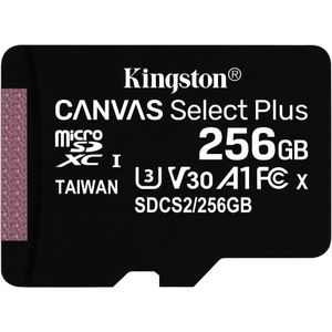 Kingston Canvas Select Plus microSD Speicherkarte, SDCS2/256GBSP Class 10