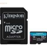 Kingston - Canvas Go! Plus - Geheugenkaart - 64 GB - microSDXC