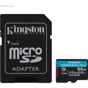 Kingston - Canvas Go! Plus - Geheugenkaart - 64 GB - microSDXC