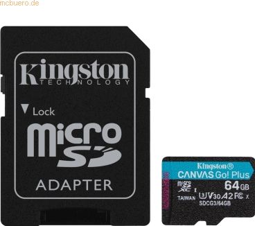 Kingston - Canvas Go! Plus - Geheugenkaart - 64 GB - microSDXC