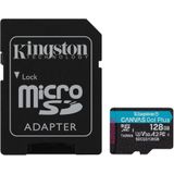 Kingston Technology Canvas Go! Plus memory card 128 GB MicroSD Class 10 UHS-I - Kingston Technology Canvas Go! Plus, 128 GB, MicroSD, Class 10, UHS-I, 170 MB/s, 90 MB/s