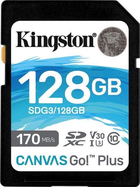 GB Canvas GO Micro SD geheugenkaart met adapter Kingston SDCG3 Zwart