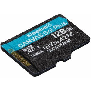 Kingston Canvas Go! Plus microSD geheugenkaart klasse 10, UHS-I 128GB microSDXC 170R A2 U3 V30 enkel pakket zonder ADP