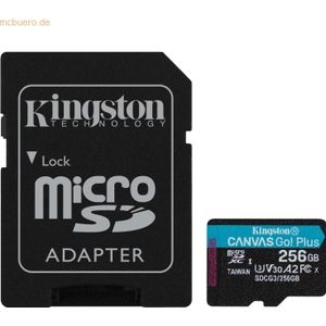 Kingston - Canvas Go! Plus - Geheugenkaart - 256 GB - microSDXC + Adapter