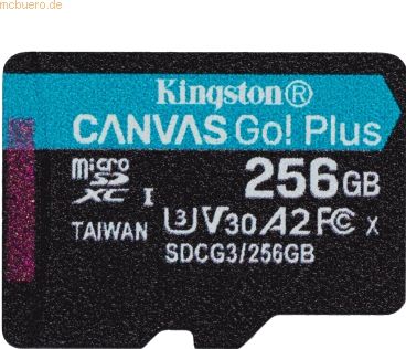 Kingston Technology Canvas Go! Plus 256 GB MicroSD UHS I Klasse 10