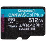 Kingston - Canvas Go! Plus - microSDXC - 512GB - Class 10 - UHS-I - U3 - V30