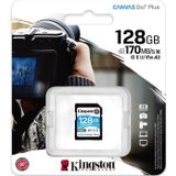 Kingston SDG3/128GB SD-kaart (128 GB SDXC Canvas Go Plus 170R C10 UHS-I U3 V30)