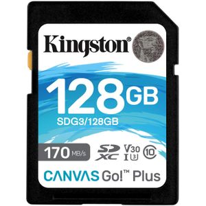 Kingston Technology Canvas Go! Plus, 128 GB, SD, Klasse 10, UHS-I, 170 MB/s, 90 MB/s