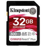 Kingston Technology Canvas React Plus 32 GB SD - Klasse 10 - UHS-II - 300 MB/s, 260 MB/s