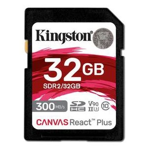 Kingston Technology Canvas React Plus 32 GB SD - Klasse 10 - UHS-II - 300 MB/s, 260 MB/s