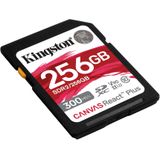Kingston Canvas React Plus SDXC-geheugenkaart UHS-II 300R/260W U3 V90 voor Full HD/4K/8K SDR2/256GB 256GB