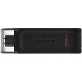 Kingston DataTraveler 70 USB Stick - 128GB - USB-C - Zwart