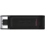 Kingston 128GB USB-C Stick - USB 3.2 Gen 1 - DataTraveler 70 - Zwart
