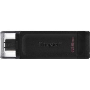 Kingston DataTraveler 70 USB Stick - 128GB - USB-C - Zwart