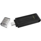 Kingston - DataTraveler 70 - USB-stick - Zwart - 128 GB, USB 3.2 Gen 1