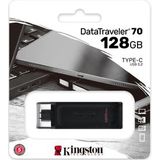 Kingston - DataTraveler 70 - USB-stick - Zwart - 128 GB, USB 3.2 Gen 1