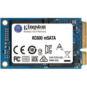 Hard Drive Kingston SKC600MS TLC 3D mSATA SSD Inhoud 256 GB