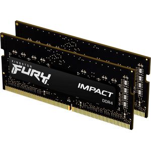 Kingston FURY Impact (2 x 16GB, 3200 MHz, DDR4 RAM, SO-DIMM), RAM, Zwart