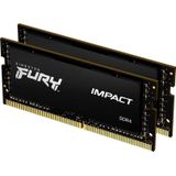 Kingston FURY Impact 16 (2 x 8 GB) 3200MHz DDR4 CL20 laptopgeheugenkit van 2 KF432S20IBK2/16