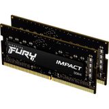 Kingston FURY Impact 16 GB (2 x 8 GB) 2666 MHz DDR4 CL15 Laptop Memory Kit van 2 KF426S15IBK2/16