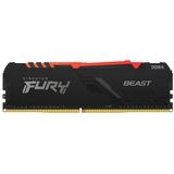 Kingston Technology FURY Beast RGB geheugenmodule 8 GB 1 x 8 GB DDR4 2666 MHz