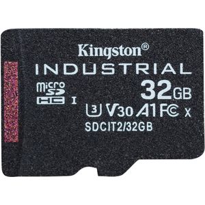 Kingston Industrial MicroSD - 32GB microSDHC Industrial C10 A1 pSLC kaart enkele verpakking zonder adapter - SDCIT2/32GBSP