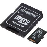 Kingston Industriële microSD 16GB microSDHC Industrial C10 A1 pSLC kaart + SD-adapter SDCIT2 / 16GB