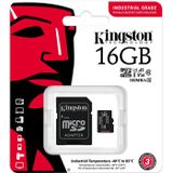 Kingston Industriële microSD 16GB microSDHC Industrial C10 A1 pSLC kaart + SD-adapter SDCIT2 / 16GB