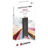 Kingston DataTraveler Max (1000 GB, USB 3.2, USB C), USB-stick, Zwart