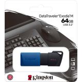 Pendrive Kingston DTXM/64GB Keychain Black Blue Black/Blue 64 GB